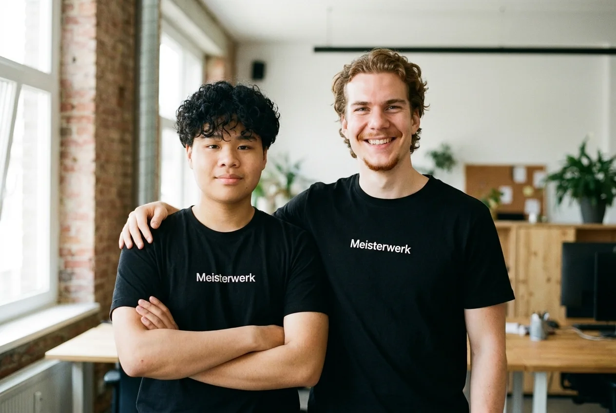 David Phan und Luis Stolz — die Gründer von Meisterwerk Seiten